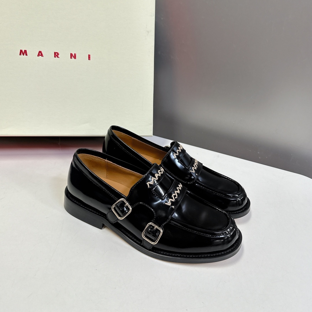 最終値下げ！【MARNIマルニ】レザー プラットフォームローファー 360424600_10.jpg